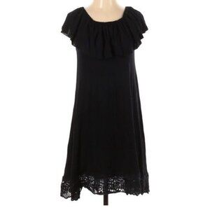 Nightcap Off Shoulder Ruffle Dress with Lace Hem